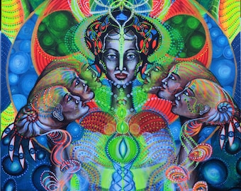 Visionary art ,poster,print,A 1 ,*Seven Generation*,created with Love