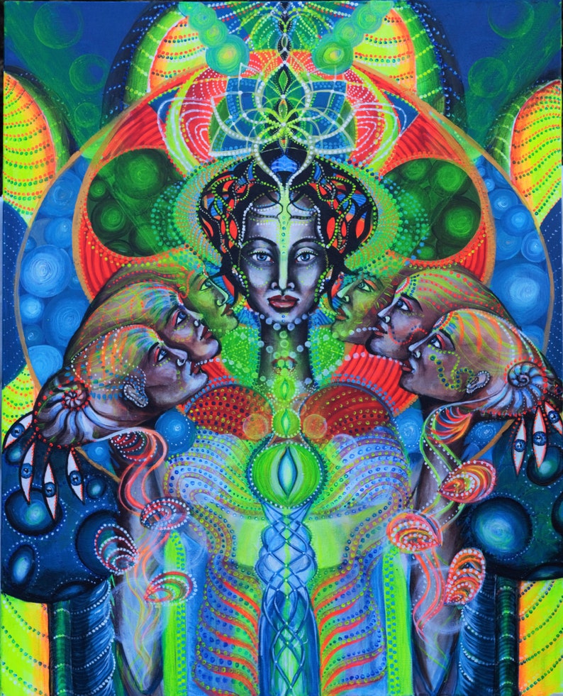 Visionary art ,poster,print,A 1 ,Seven Generation,created with Love image 1