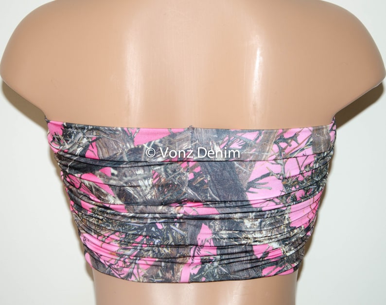 Pink Camo Bandeau Top Swimwear Bikini Top Twisted Top Etsy