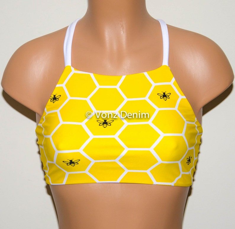 yellow bathing suit top