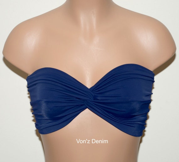 navy bathing suit top