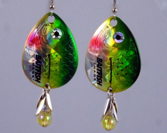 Sunfish Baitfish Spinner Earrings
