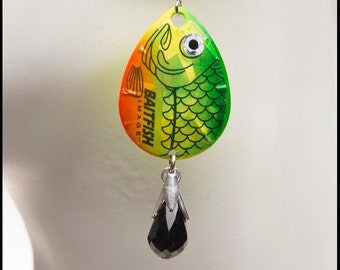 Firetiger Baitfish Spinner Earrings