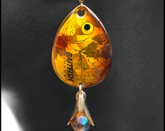 Gold Baitfish Spinner Earrings