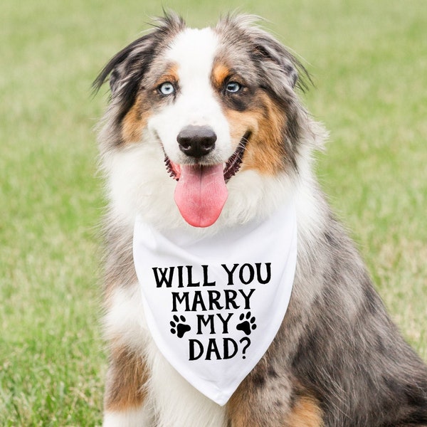 Marriage Proposal, Dog Marriage Proposal, Proposal Ideas, Unique Proposal, Pet Proposal, Dog Bandana, Dog Proposal, Pet Bandana, Marry Dad