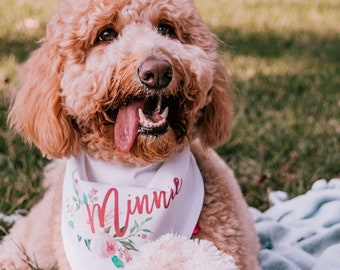 Dog Bandana, Custom Dog Bandana, Personalized Dog Bandana, Dog Gift, Dog Collar, Dog Tag, Dog Lover Gift, Dog Person Gift, Bandana, Pet Gift