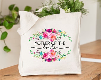 Mother of the Bride Tote, Mother of the Bride Gift, Bridal Gift, Floral Bride Bag, Mom Wedding, Mother of the Bride, Family Gift, Wedding