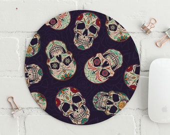 Home Office Monogram Mouse Pad Sugar Skull Mouse Pad Custom Mouse Pad Personalized Mouse Pad Office Gifts Monogram Office Decor MP4