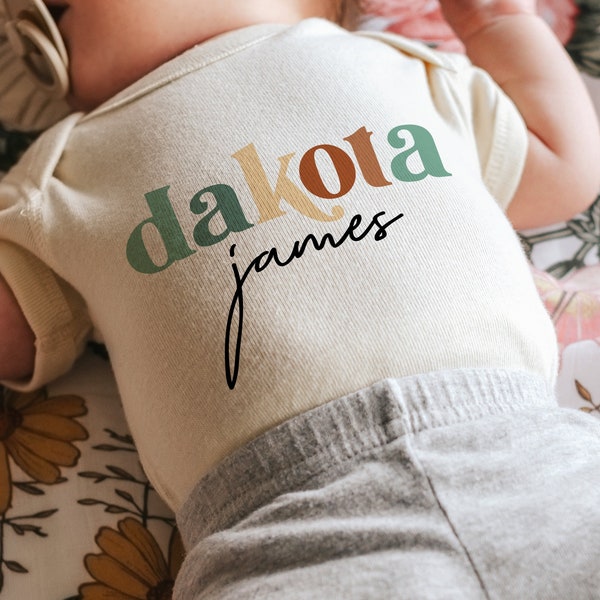 Coming Home Outfit, Baby Name Announcement, Newborn Name Bodysuit, Personalized Coming Home Outfit, Baby Name Bodysuit, Neutral Baby Clothes