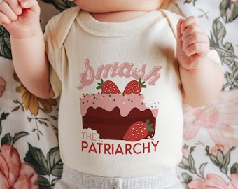 Smash The Patriarchy, Feminist Baby Clothes, Smash The Patriarchy Bodysuit, Feminist Bodysuit, Little Feminist, Newborn Girl Gift, Infant