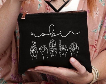 Sign Language Gift, ASL Gift, ASL Teacher, American Sign Language, Gift For Deaf, Custom ASL, Personalized Sign Language, Sign Language Bag