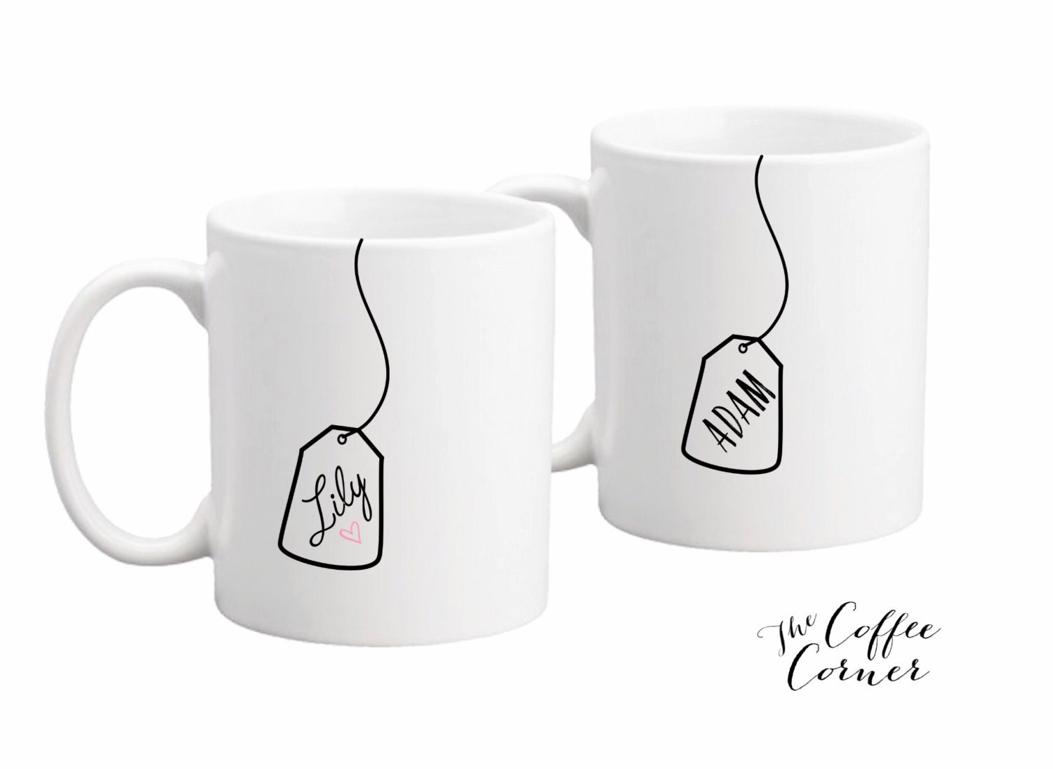 Tea Bag Mug Set Unique Creative Gift Idea His and Hers Etsy