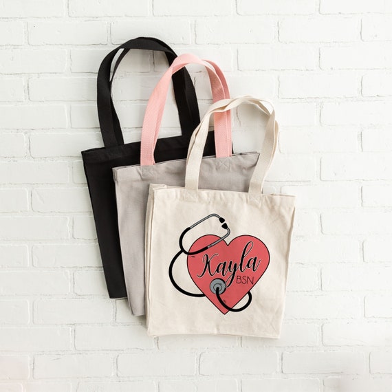Personalized tote bags for nurses hotsell