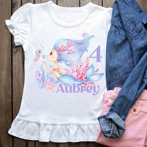 Girl Mermaid Shirt Etsy