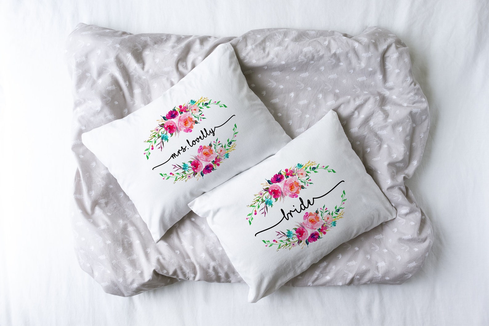 Personalized Pillowcase Bridal Gift Bridal Shower Gift Etsy