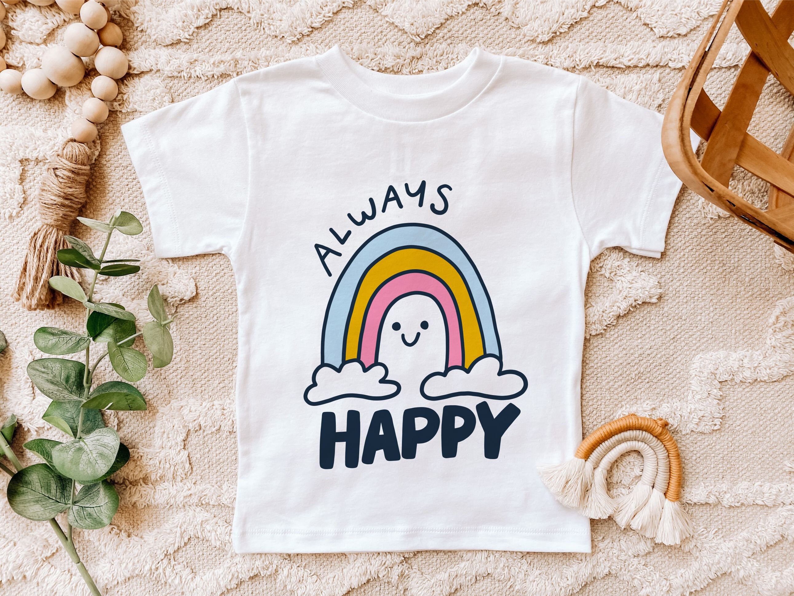 Happy Rainbow Toddler Shirt - Etsy