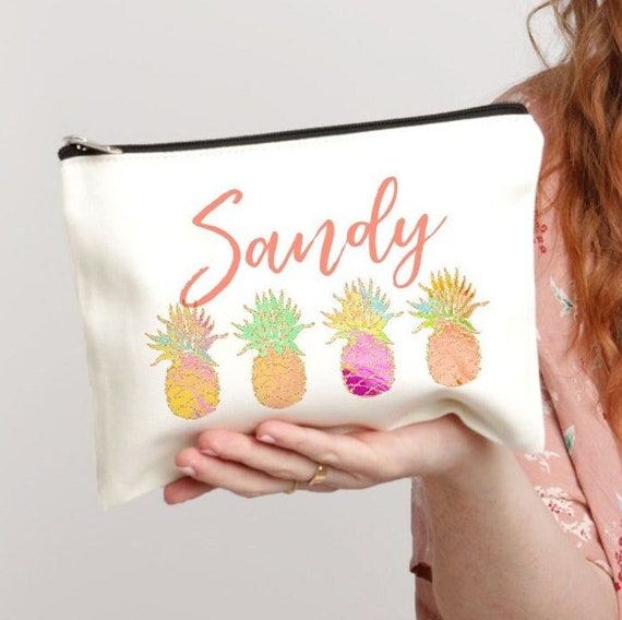 Pineapple makeup bag deals