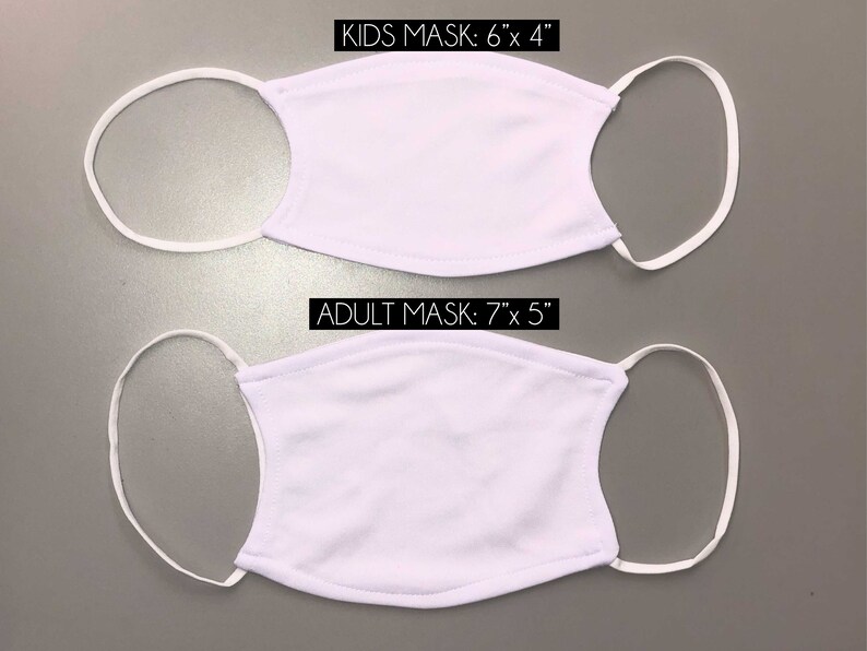 Blank Face Masks Blank Polyester Face Masks Blank Etsy