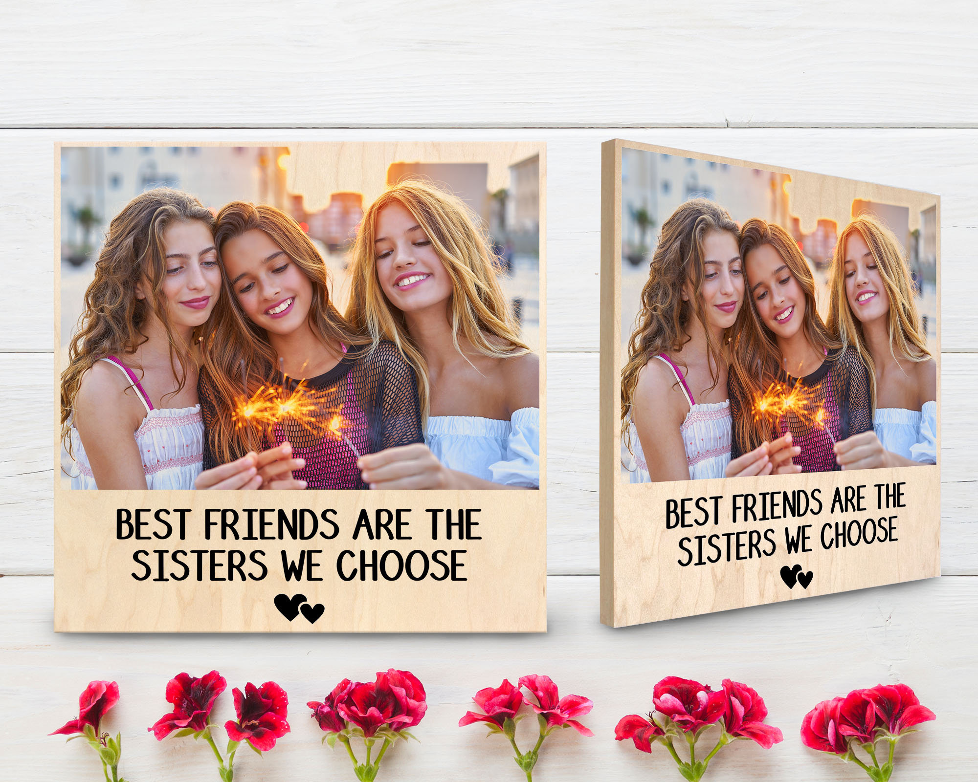 Best Friend Photo Frame Best Friend Gift Photo on Wood Etsy