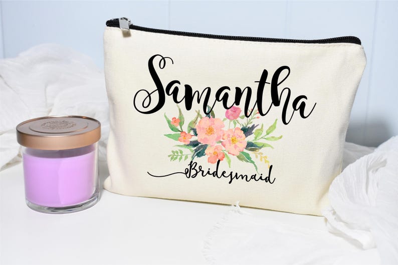Best Friend Gift Floral Makeup Bag Makeup Case Personalized | Etsy
