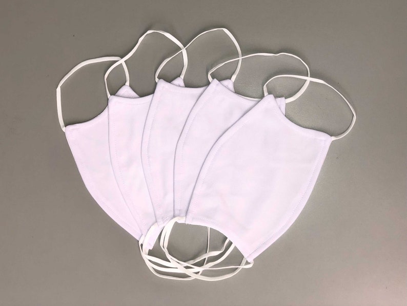 Blank Face Masks Blank Polyester Face Masks Blank Etsy