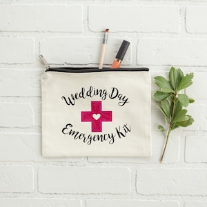 Bride Emergency Kit, Wedding Emergency Bag, Bride Gift, Gift For Bride, Wedding Day Gift, Wedding Day Kit, Bride Emergency Kit, Makeup Bag image 5