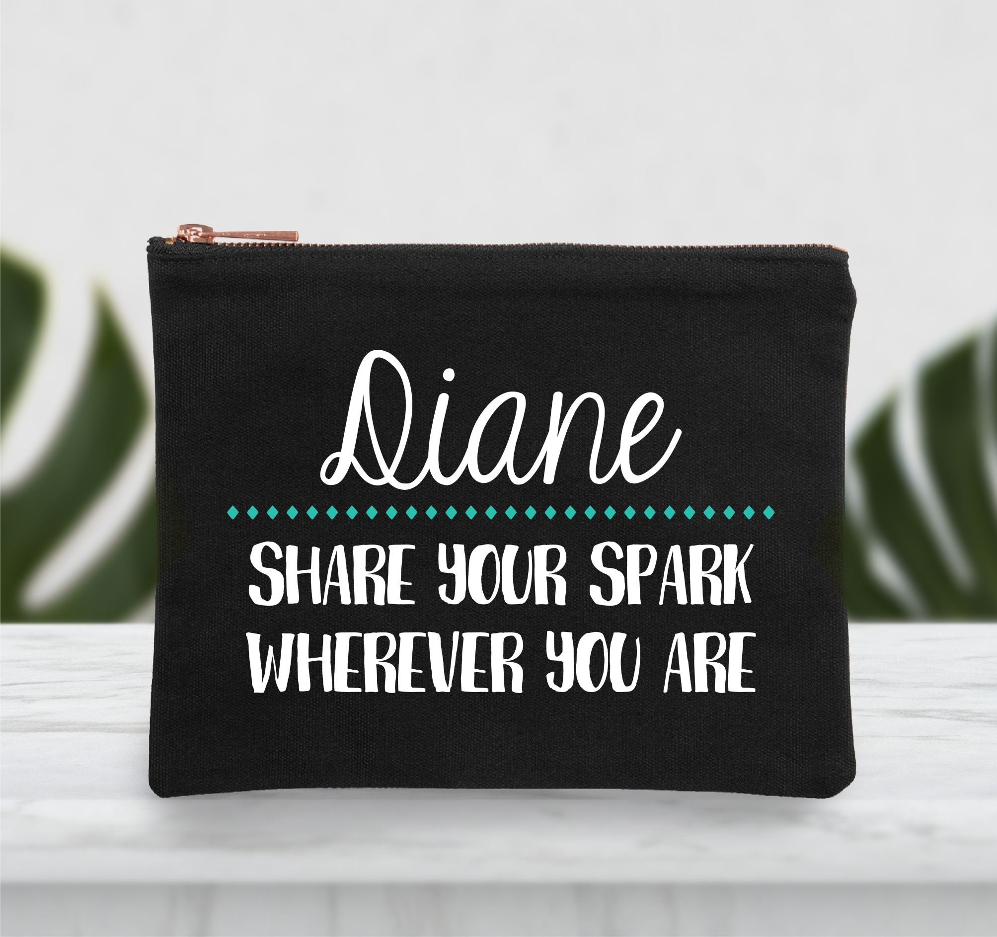 Makeup Bag Cosmetic Bag Inspirational Quote Canvas Makeup Etsy