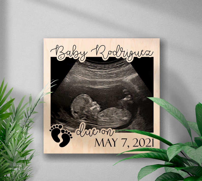Pregnancy Announcement Ultrasound Frame New Mom Gift Baby