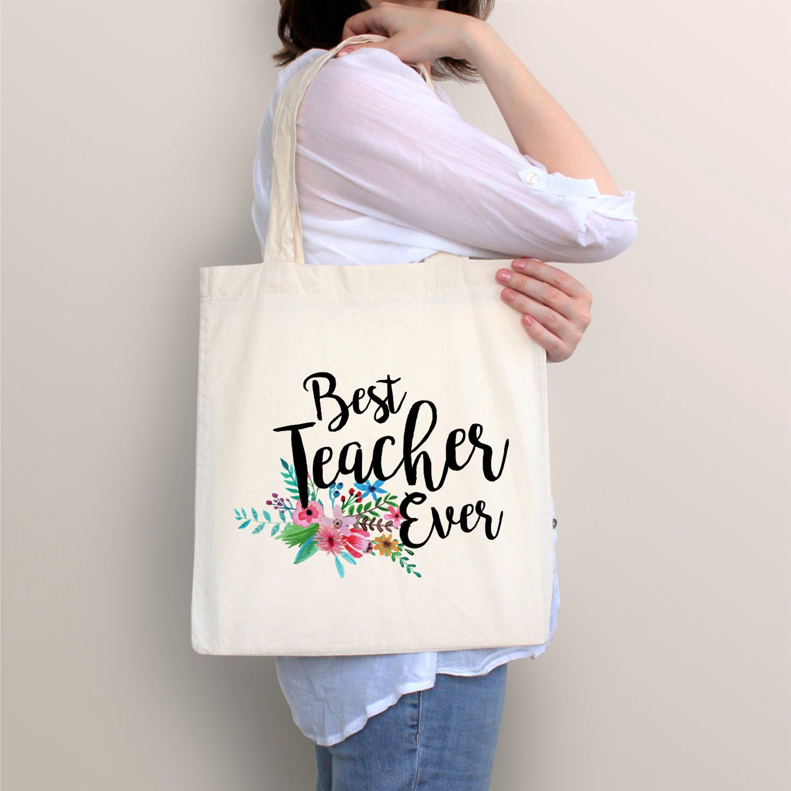 Teacher Bag Teacher Gift Teacher Tote Book Tote Gift for Etsy