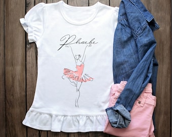 Ballerina Shirt, Ballerina Gift, Kids Dance Shirt, Personalized Ballerina Shirt, Dance Shirt, Personalized Dance Shirt, Kids Name Shirt, Kid