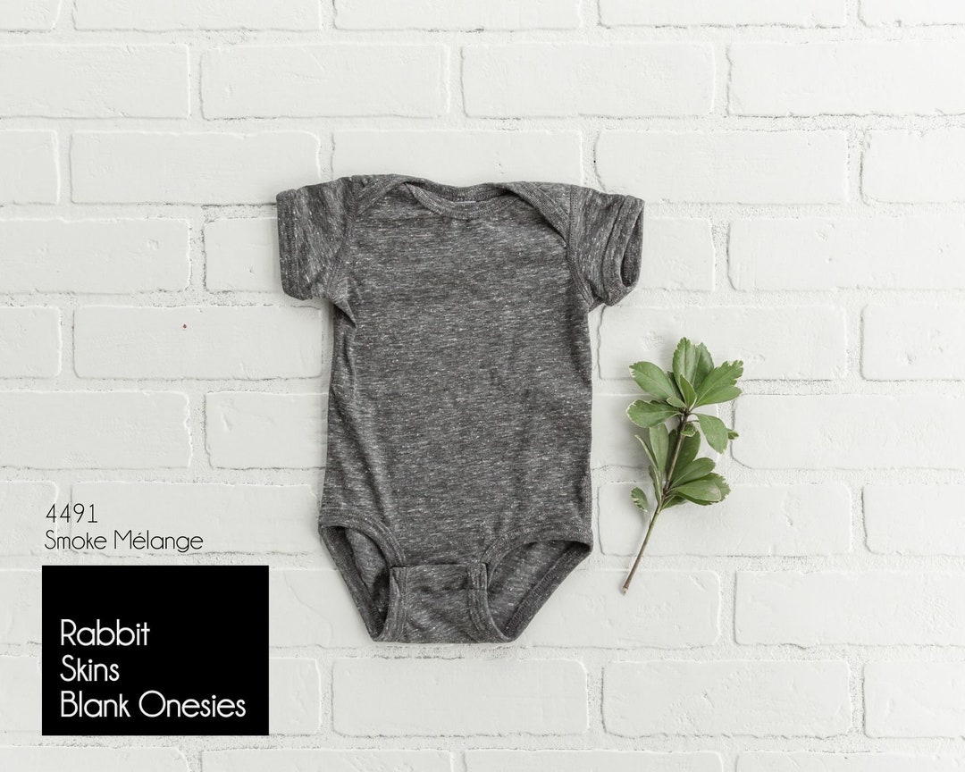 Rabbit Skins 4491 Smoke Mélange, 4491, Blank Bodysuit, Rabbit Skins