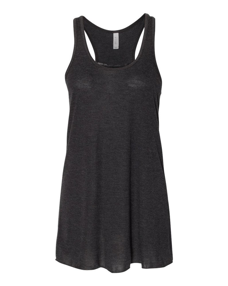 Bella Canvas 8800 Black Heather Women's Flowy Racerback - Etsy