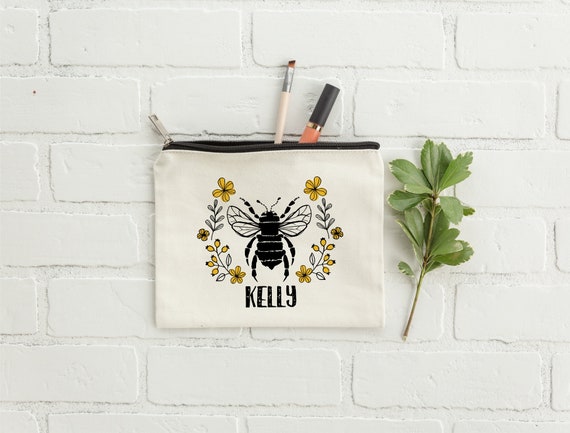 Bee Lovers Gifts for Women Bee Kind Makeup Bag Bee Gift Honeybee Cosmetic  Bag Inspirational Gifts for Women Insect Lover Gift for Beekeeper Gardener