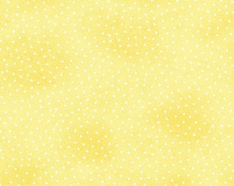 Yellow Tonal Dots Flannel Fabric By The Yard or Half Yards 100% Cotton Coordinates small tiny scattered polka dots by A.E. Nathan.