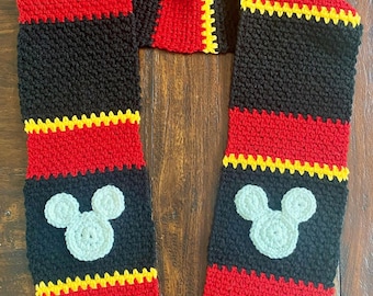 Mickey Mouse Scarf US Crochet Pattern