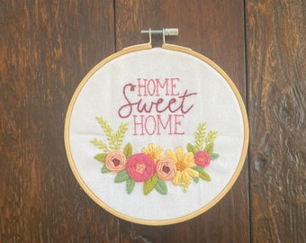 Home Sweet Home Embroidered Wall Decor