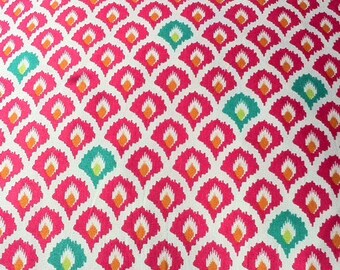 Set of 2: 20"x20" Pink, Turquoise, Gold Scallop Throw Pillow Covers