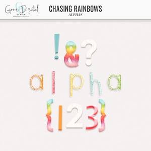 Spring Digital Alphabet Rainbow Alphabet Letters PNG Ombre Alphabet Clipart Letters Rainbow Letters Digital Letter Stickers Clip Art Alphas