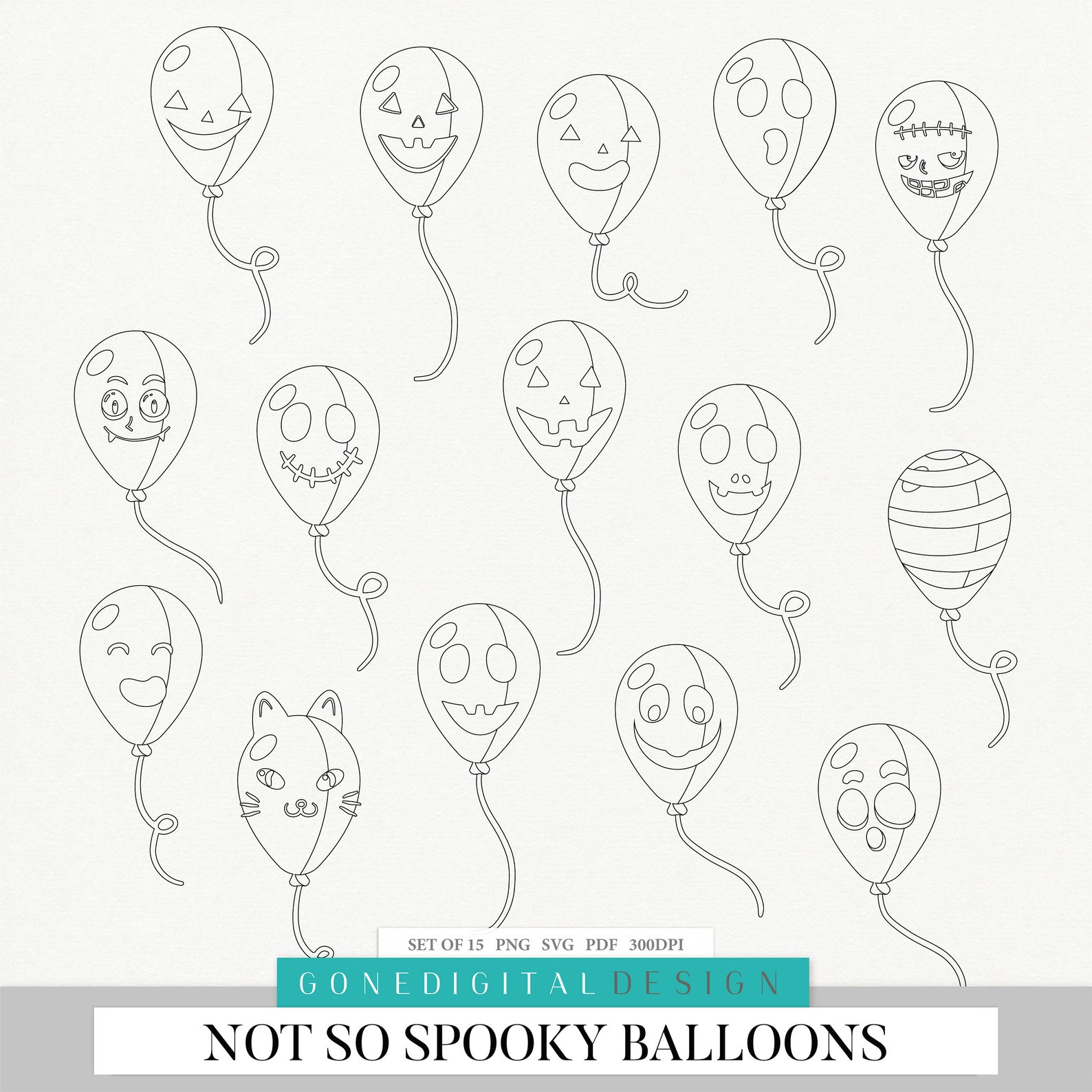 Cute Balloon Clipart Balloons SVG Digital Balloon Stickers Etsy