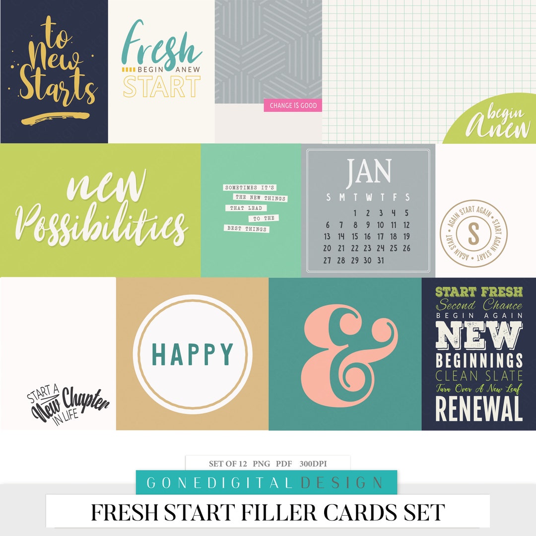 January Journal Cards January Digital January Printable Cards January ...