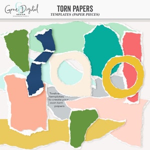 Photoshop Torn Paper Template Torn Edge Editable Torn Paper Effect Deckle Edge Torn Paper Edge Piece of Paper Scraps Ripped Paper PNG SVG