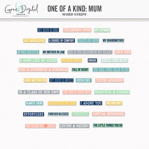 Mother Digital Word Art Word Clipart Mom Phrases Mom Sayings PNG Word Sticker Mom Quotes Mothers Day Sentiments Digital Snippets Word Strip