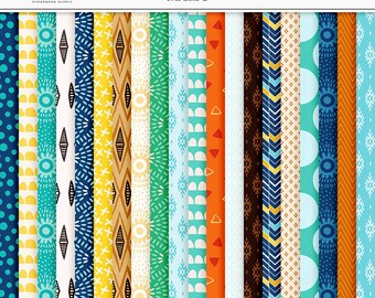 Staycation Digital Paper Pack: Summer Scrapbook Patterns (Digital Download)
