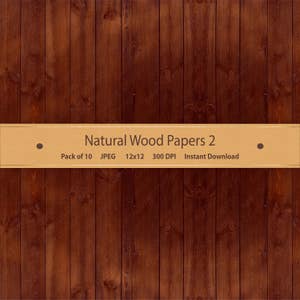 Digital Papers Natural Wood Pattern Real Wood Textures Printable Wood Background Brown Red Orange Green Scrapbook Printable Paper Patterns image 2