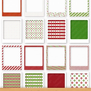 Nordic Christmas Frame Clip Art Holiday Photo Frame Printable Instant Download Scrapbooking Card making Clipart Scandinavian Craft Reindeer