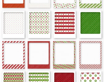 Nordic Christmas Photo Frames: Scrapbooking Clipart (Digital Download)
