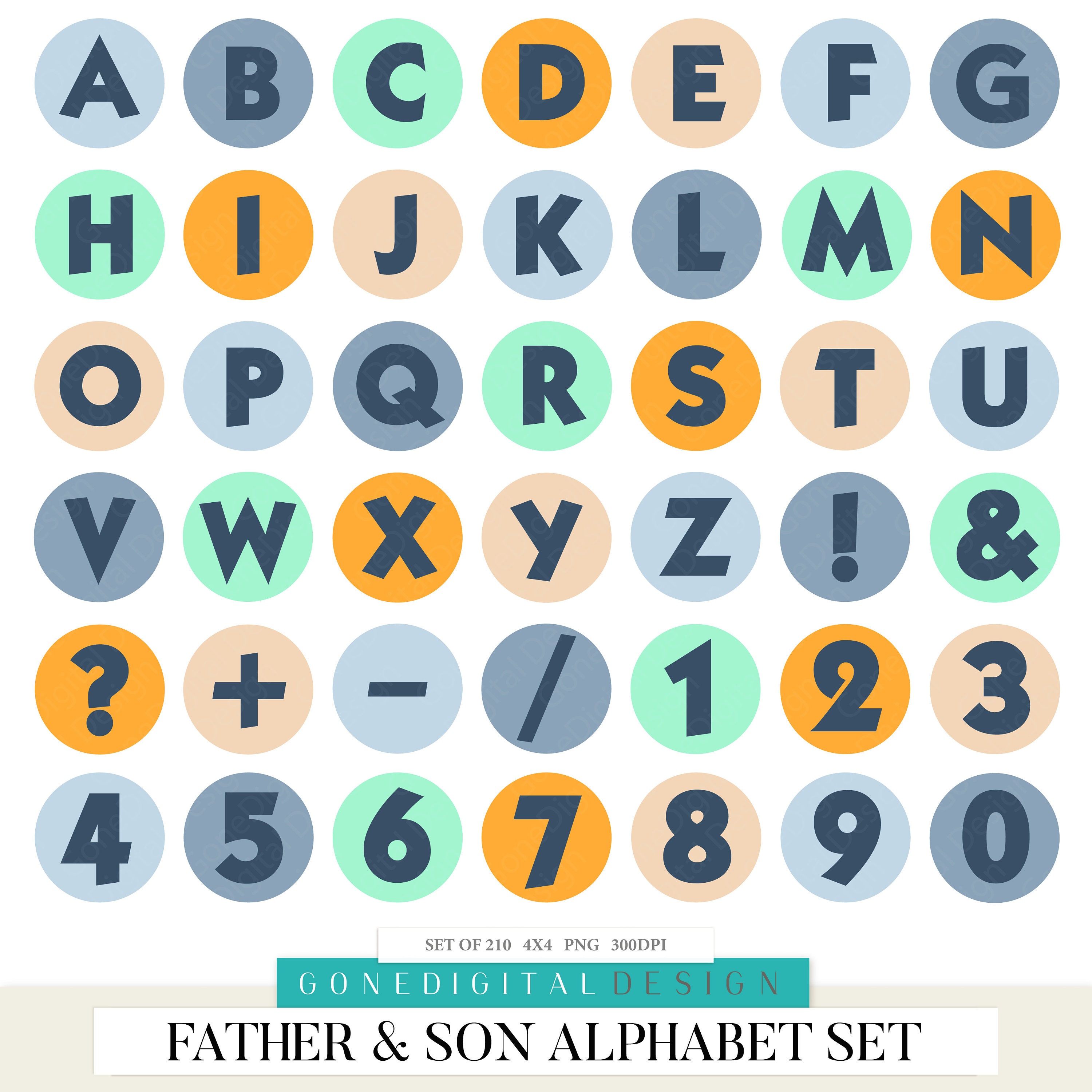 dad digital alphabet fathers day printable letter dad clipart etsy