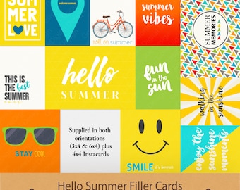 Hello Summer Journal Cards: Insta Life Scrapbooking (Digital Download)