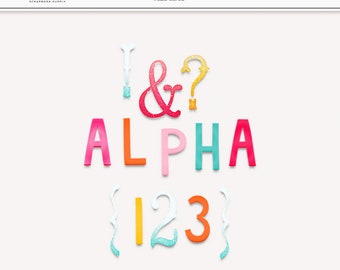 Summer Treats Digital Alphabet: Ice Cream Font Clipart (PNG)