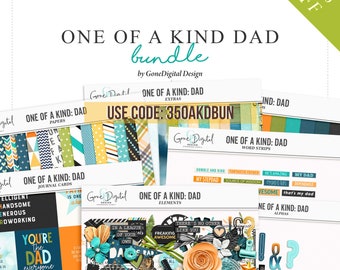 Father's Day Scrapbook Kit: Dad Digital Paper Bundle (Digital Download)